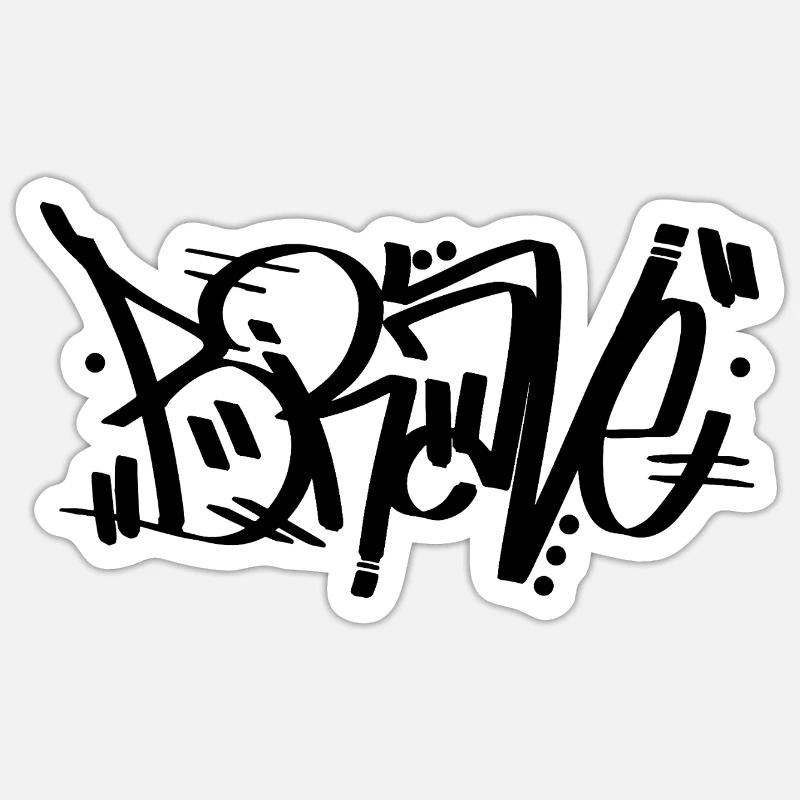 Brave - Graffiti - Sticker taille S (10 x 10 cm) - blanc mat