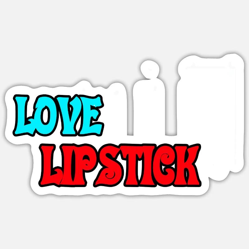 Cheerful Lipstick Cartoon Decoration Sticker size S (10 x 10 cm)