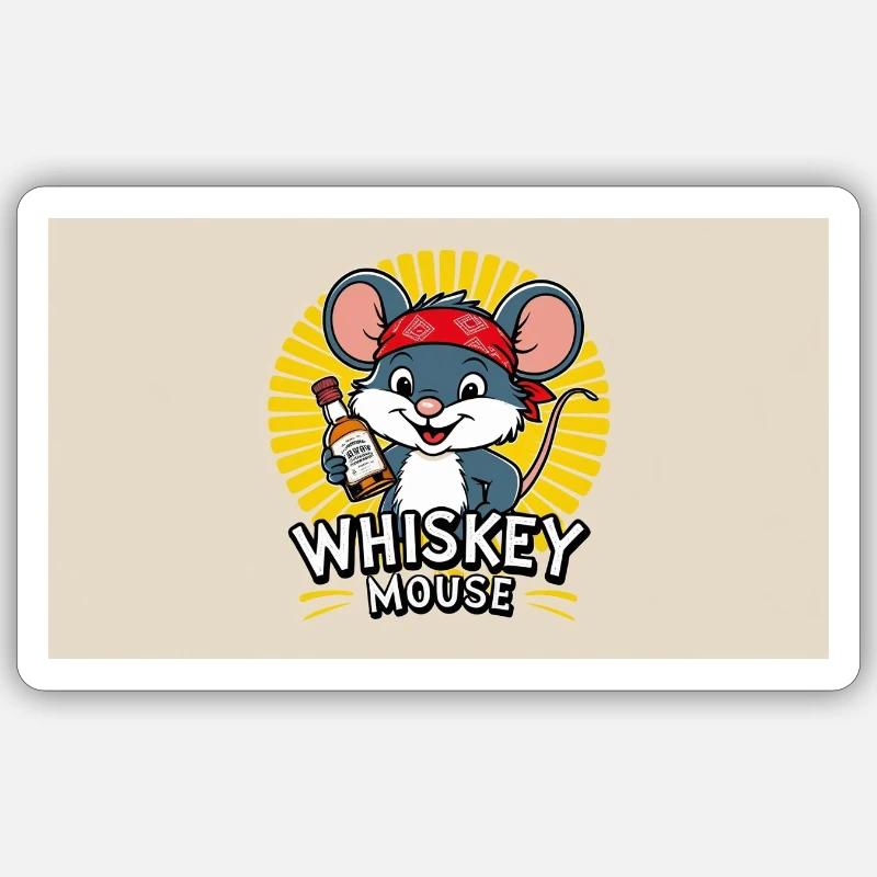 Mouse - Sticker size S (10 x 10 cm) - white matte