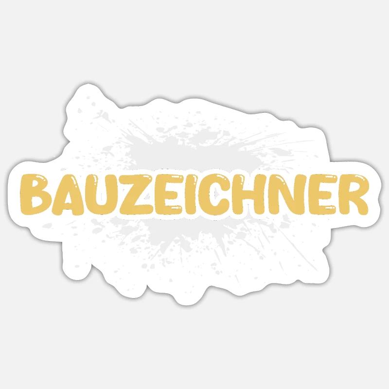 Emploi Dessinateur - Sticker taille S (10 x 10 cm) - blanc mat