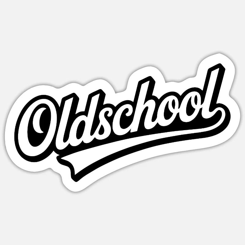 Oldschool - Cool Logo - Sticker size S (10 x 10 cm) - white matte