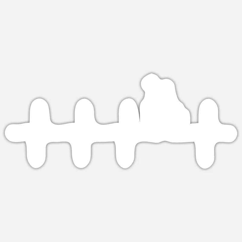 Blacksmith Heartbeat Blacksmith - Sticker taille S (10 x 10 cm) - blanc mat