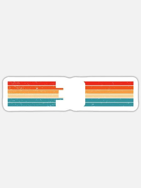 30 Jahre retro 30. Geburtstag - Sticker Größe S (10 x 10 cm) - Mattweiß