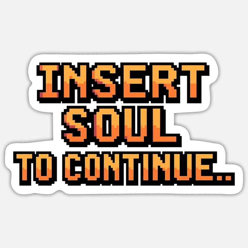 Conception de continuation de l’âme pixélisée Sticker taille S (10 x 10 cm)