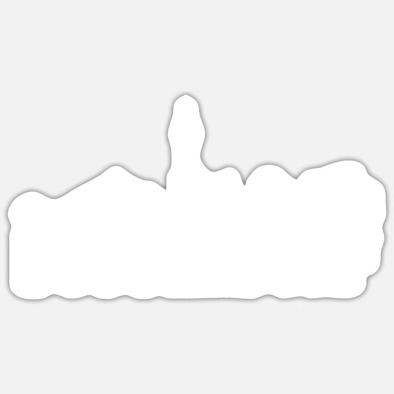 Dusseldorf Skyline - Sticker Größe S (10 x 10 cm) - Mattweiß