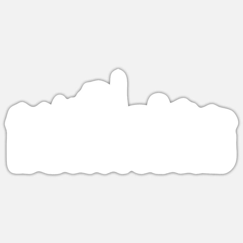 Skyline Dortmund - Sticker taille S (10 x 10 cm) - blanc mat