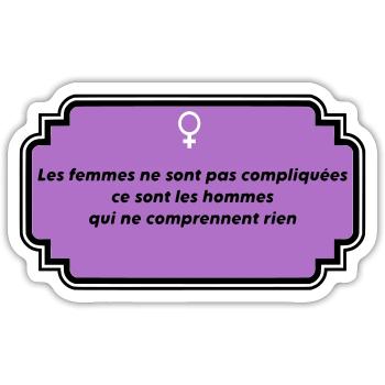 Message of feminism and female freedom - Sticker size S (10 x 10 cm) - white matte - Front