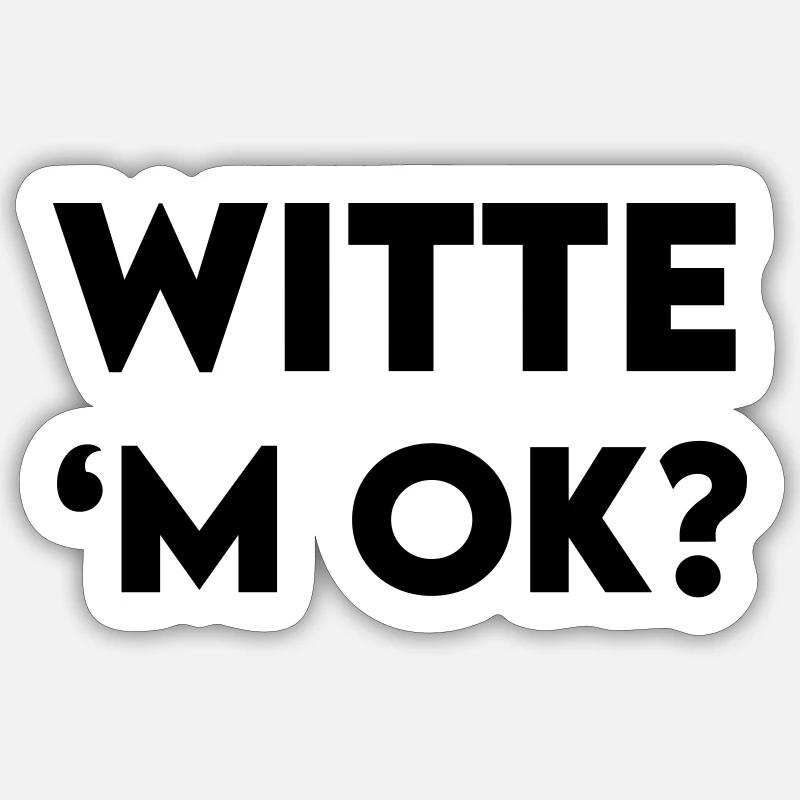 white mug Sticker size S (10 x 10 cm)