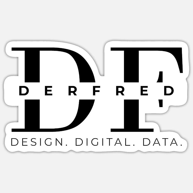 #derfred - Sticker size S (10 x 10 cm) - white matte