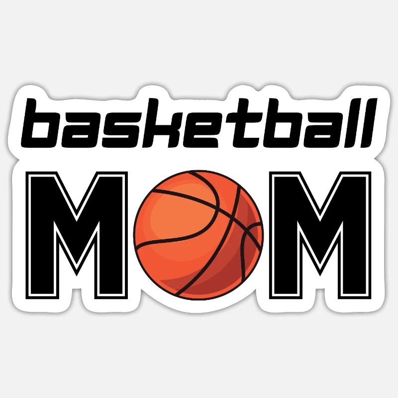 Maman basketteuse Sticker taille S (10 x 10 cm)