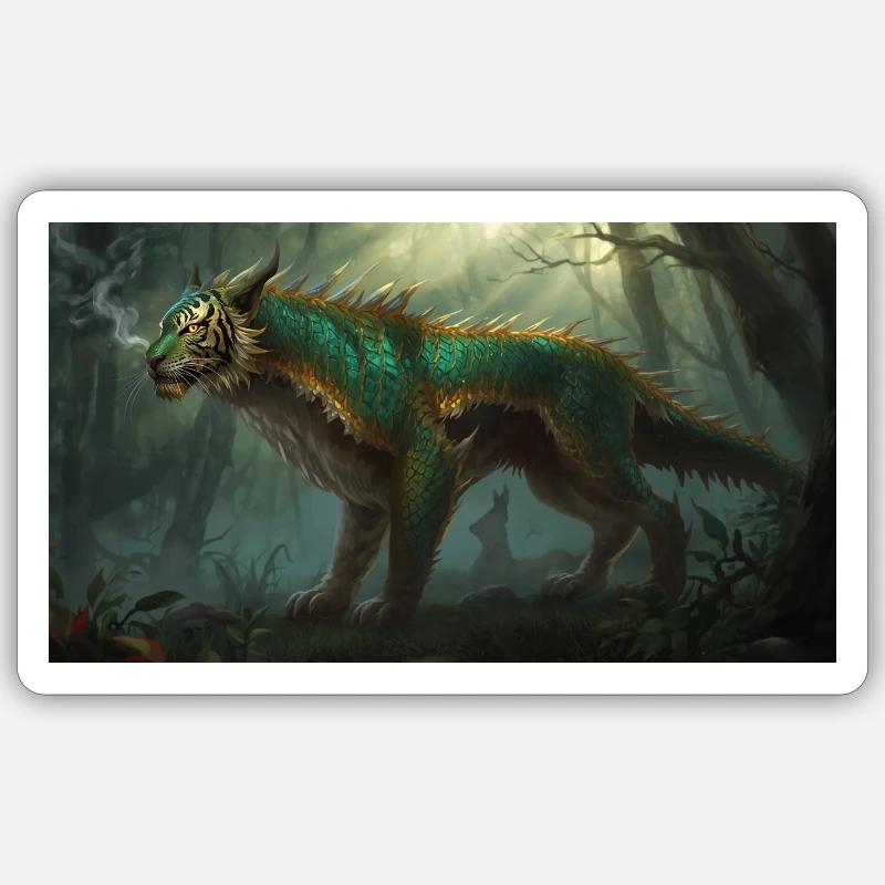 Drachentiger 2 Sticker Größe S (10 x 10 cm)