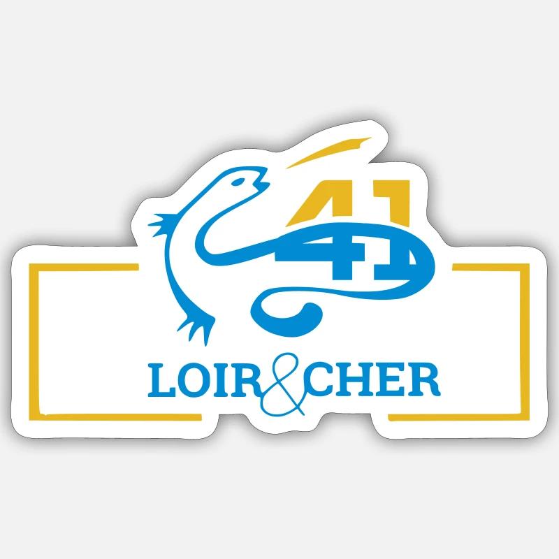 Salamander Bleu 41 LoirCher Logo - Sticker size S (10 x 10 cm) - white matte