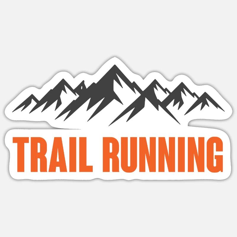 Course sur sentier Sticker taille S (10 x 10 cm)