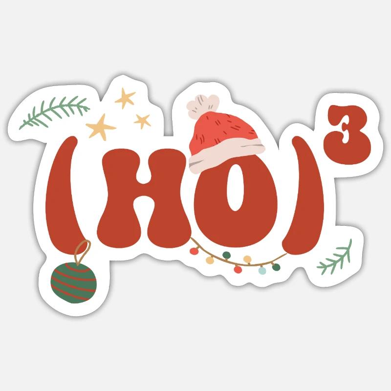 Mathématiques de Noël Hohoho Math Formule Math Sticker taille S (10 x 10 cm)