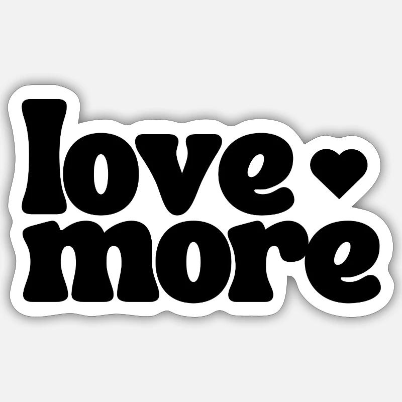 Aimez plus - Sticker taille S (10 x 10 cm) - blanc mat