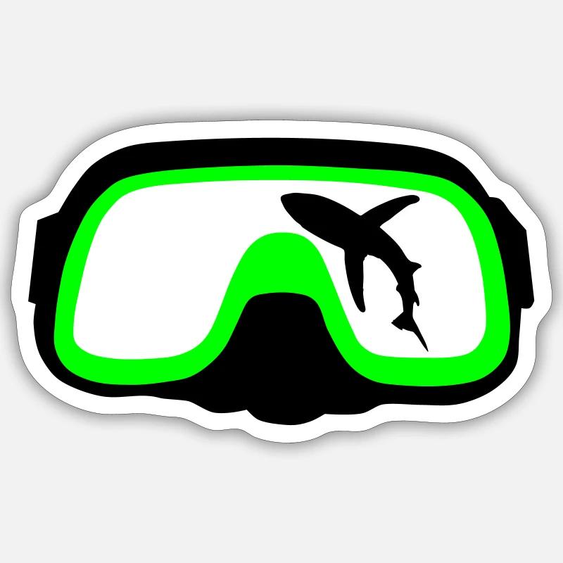 Lunettes de plongée - Sticker taille S (10 x 10 cm) - blanc mat