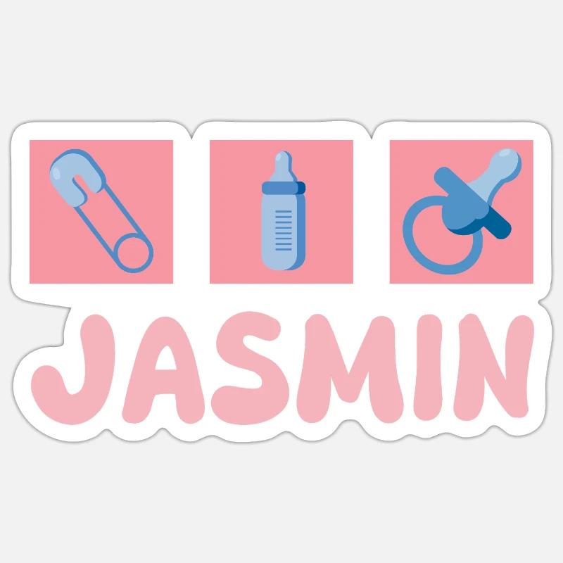Jasmin as a pacifier Sticker size S (10 x 10 cm)