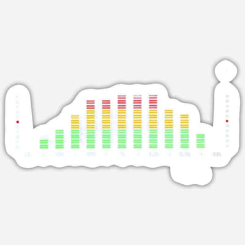 Rainbow Equalizer Pulse - Sticker Größe S (10 x 10 cm) - Mattweiß