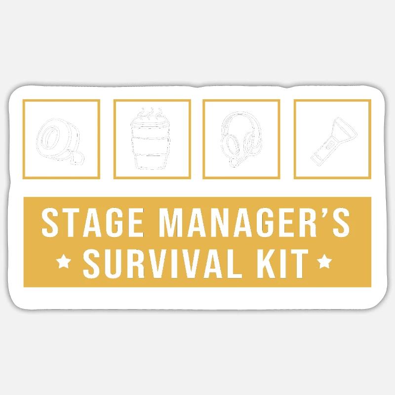 Stage Manager - Sticker Größe S (10 x 10 cm) - Mattweiß