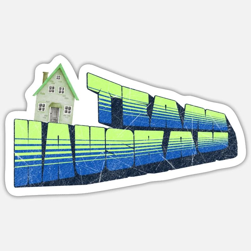 Team House Construction - Sticker size S (10 x 10 cm) - white matte