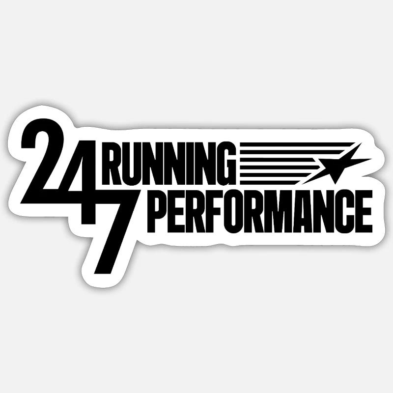 Performances en course 247 - Sticker taille S (10 x 10 cm) - blanc mat