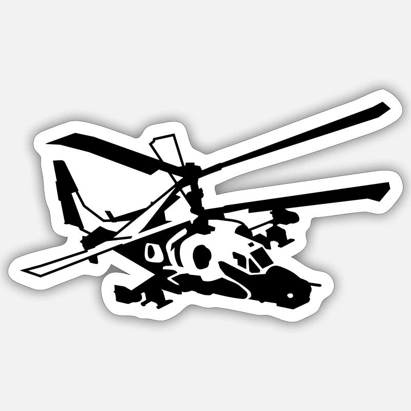 Ka-50 - Sticker size S (10 x 10 cm) - white matte