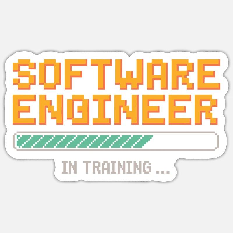 Softwareentwickler in Ausbildung Debugging Humor - Sticker Größe S (10 x 10 cm) - Mattweiß