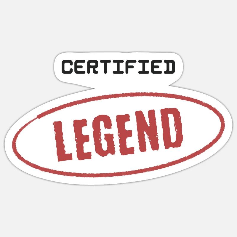 Certified Legend - Sticker size S (10 x 10 cm) - white matte
