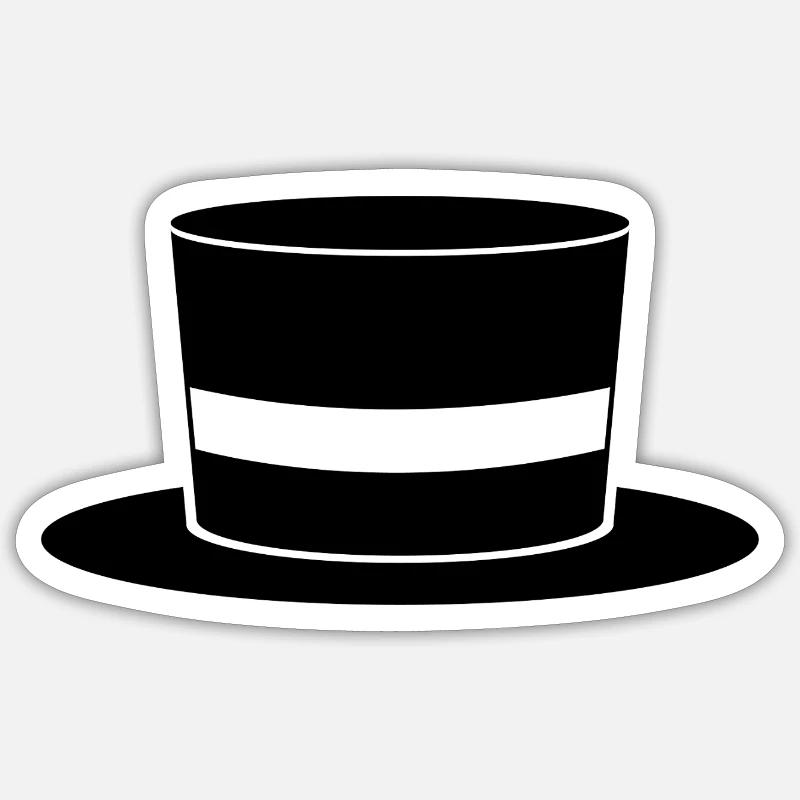 Top Hat Sticker size S (10 x 10 cm)
