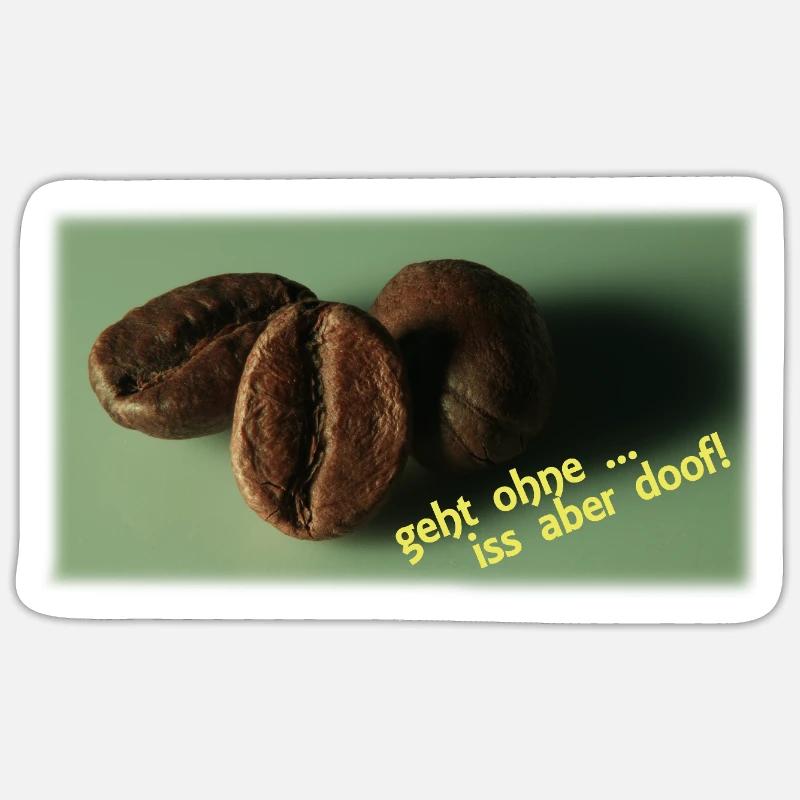Coffee beans - Sticker size S (10 x 10 cm) - white matte