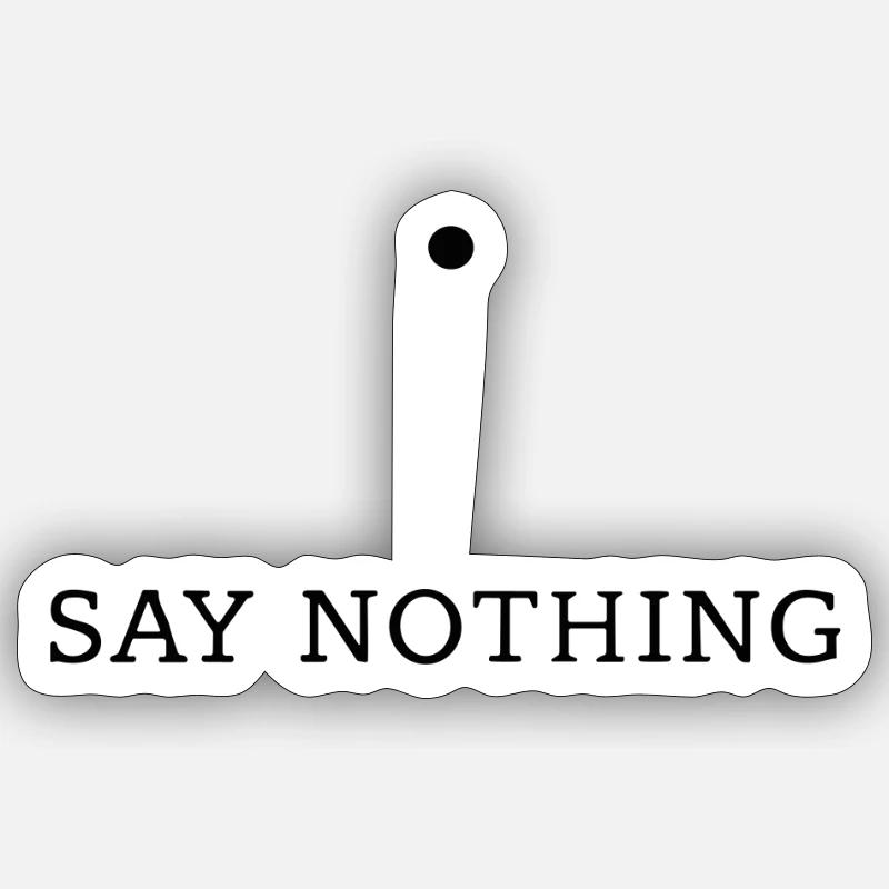 Silence — Conception typographique minimaliste Sticker taille S (10 x 10 cm)