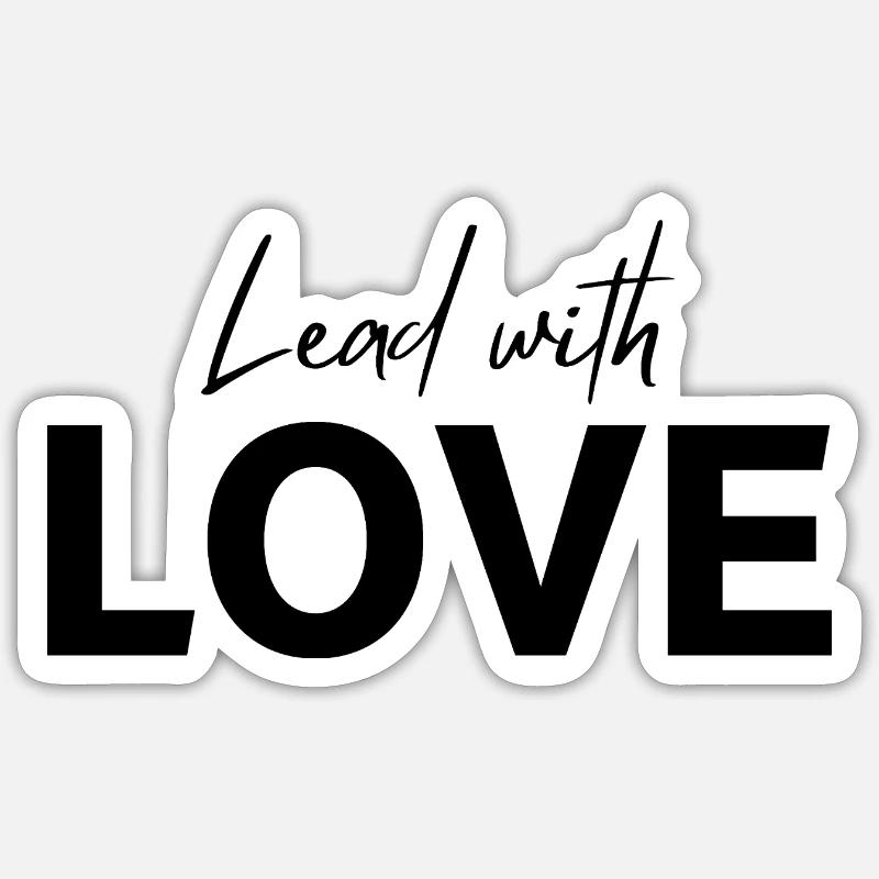 Commencez avec AMOUR - Sticker taille S (10 x 10 cm) - blanc mat