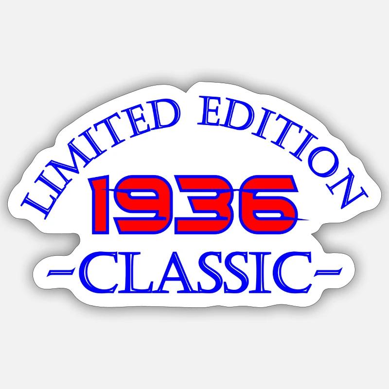 Édition Limitée Classique 1936 - Sticker taille S (10 x 10 cm) - blanc mat