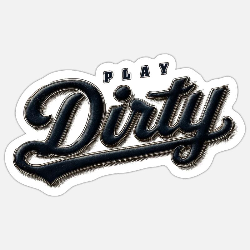 Jouez à Dirty Retro - Sticker taille S (10 x 10 cm) - blanc mat