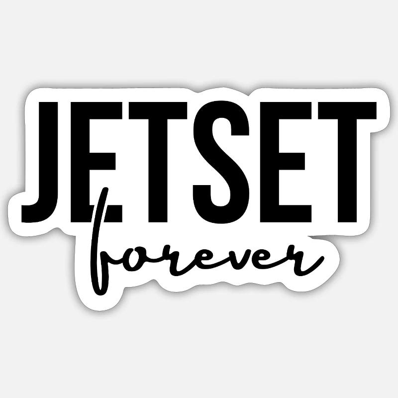 JETSET FOREVER - Sticker Größe S (10 x 10 cm) - Mattweiß