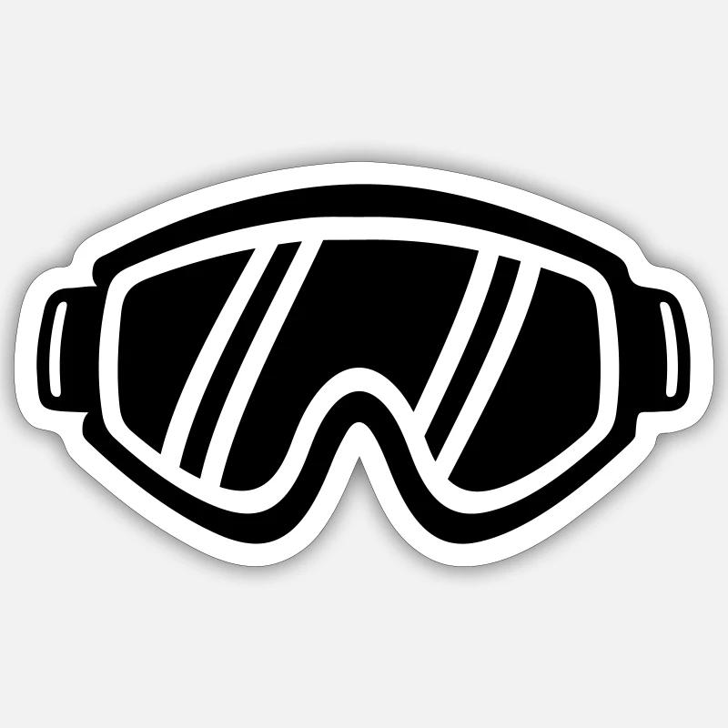 Ski goggles Sticker size S (10 x 10 cm)