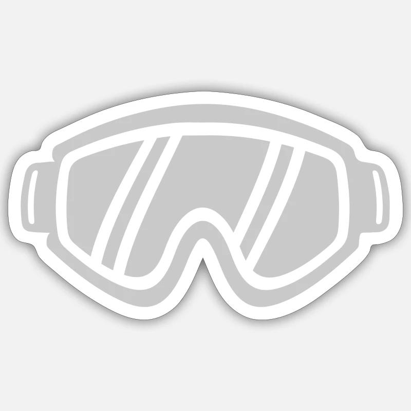 Ski goggles Sticker size S (10 x 10 cm)