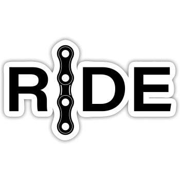 Chain Lines Minimal Design - Sticker size S (10 x 10 cm) - white matte - Front