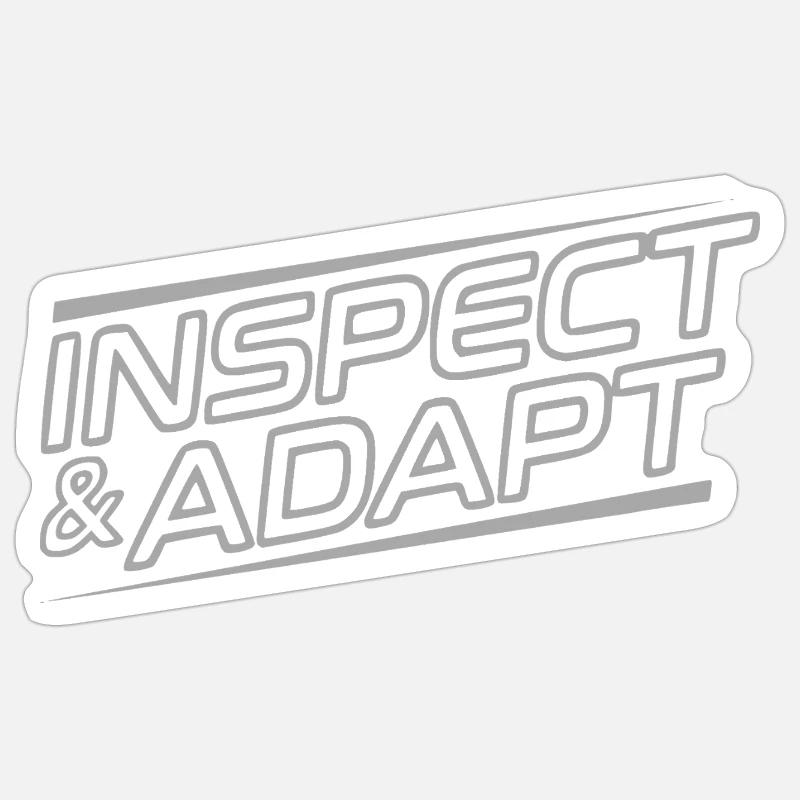 Inspecter & S’adapter, Agile Coach Scrum Sweat - Sticker taille S (10 x 10 cm) - blanc mat