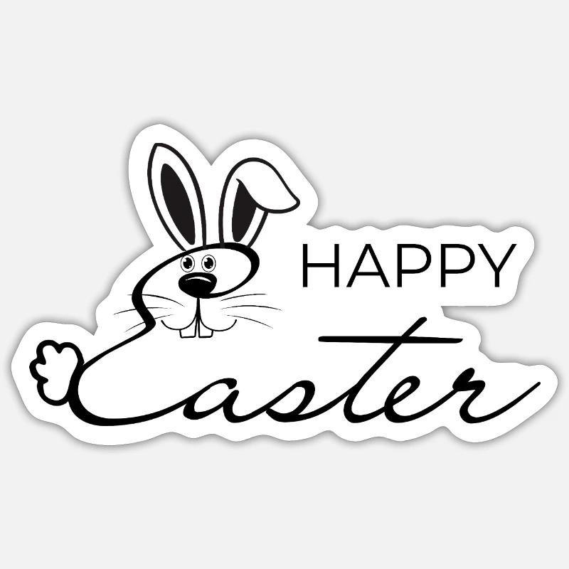 Happy Easter - Sticker size S (10 x 10 cm) - white matte