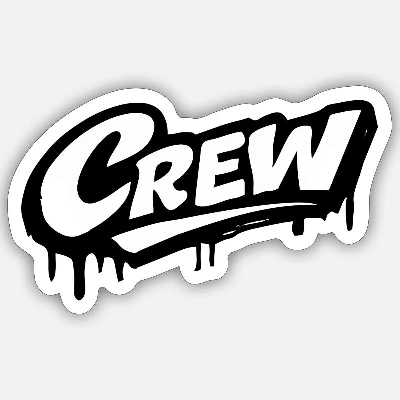 Logo de l’équipage - Sticker taille S (10 x 10 cm) - blanc mat
