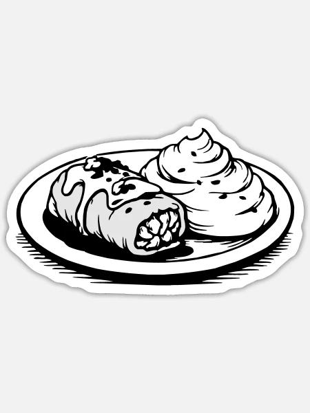Golubzi cabbage wrap with mashed potatoes - Sticker size S (10 x 10 cm) - white matte