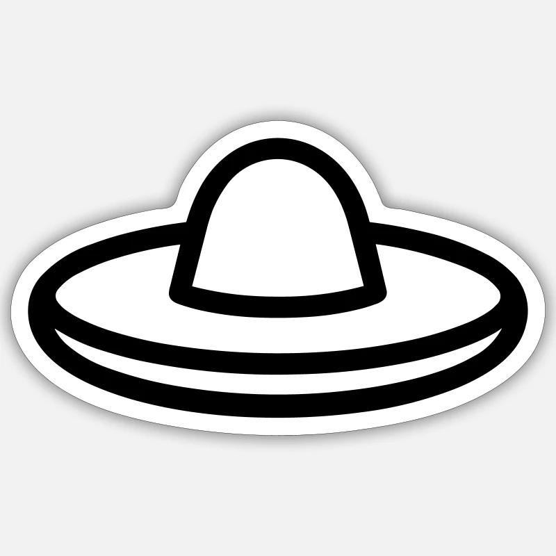 Mexican Hat - Sticker size S (10 x 10 cm) - white matte