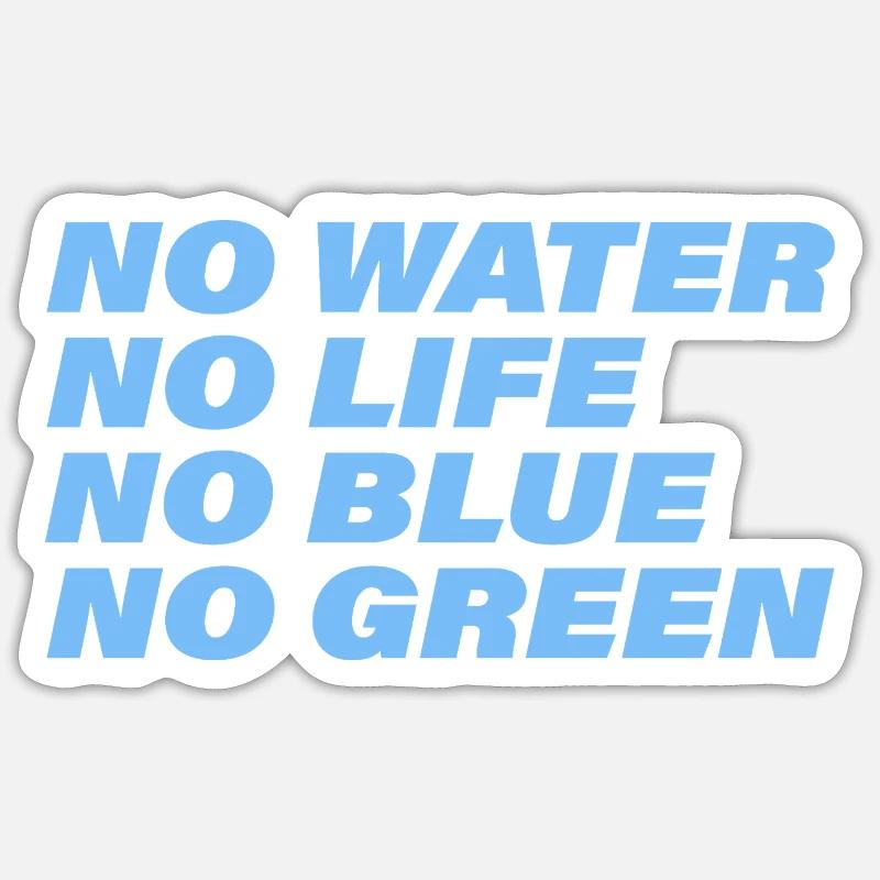 Eau - Sticker taille S (10 x 10 cm) - blanc mat