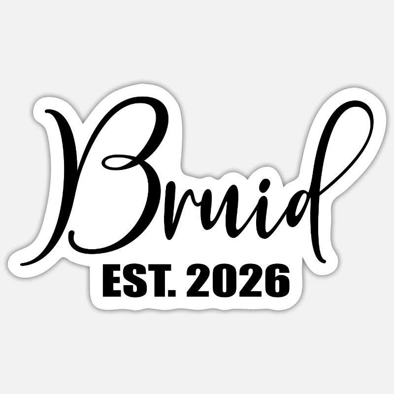 Minimalism Bride 2026 - Sticker size S (10 x 10 cm) - white matte