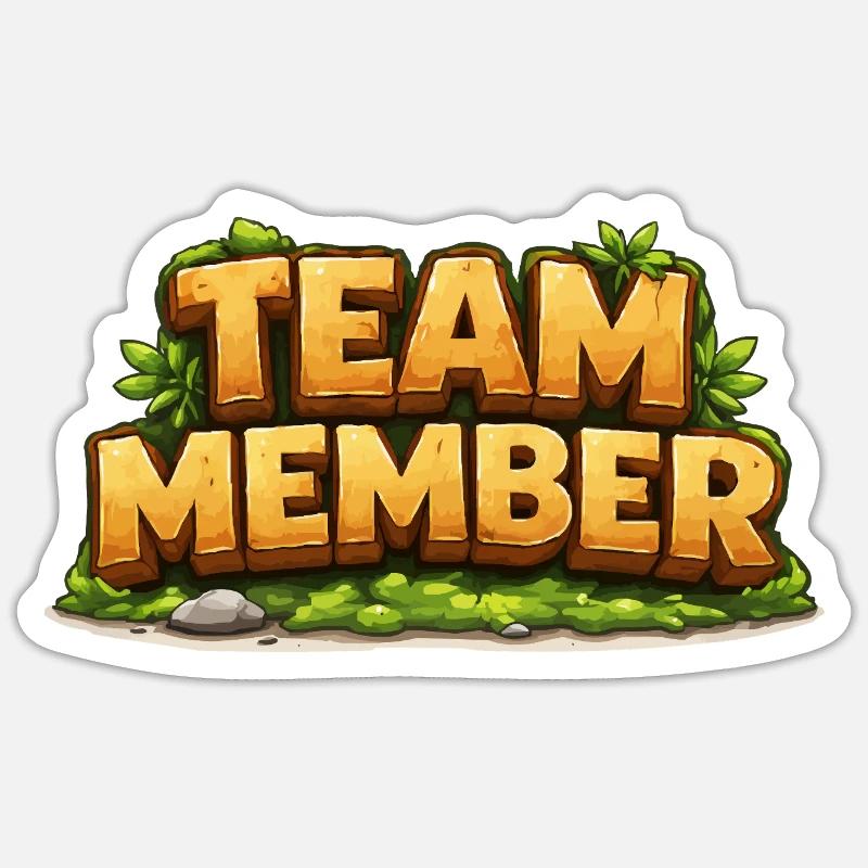 Membres de l’équipe - Sticker taille S (10 x 10 cm) - blanc mat