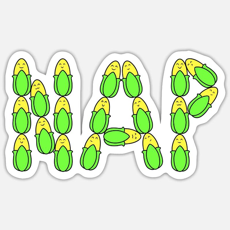 Corns nap - Sticker size S (10 x 10 cm) - white matte