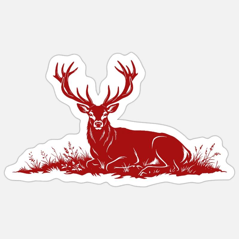 Cerf Sticker taille S (10 x 10 cm)