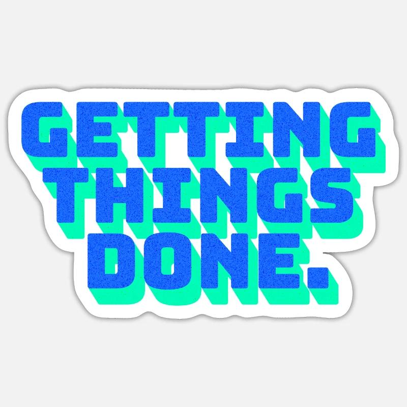 Focus Motivation Getting Things Done - Sticker size S (10 x 10 cm) - white matte