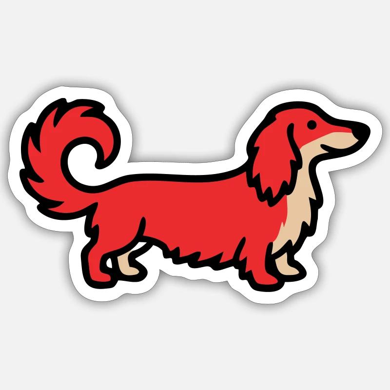 Irischer Setter Retriever Rot - Sticker Größe S (10 x 10 cm) - Mattweiß